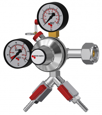 Редуктор Micro Matic Premium Plus 0-6/4bar 2 выхода, вентили отсечки в Казани
